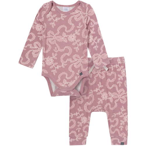 Modern Moments by Gerber Baby Girl Bodysuit and Pant Outfit Set, 2-Piece, Sizes 0/3 Months - 18 Months