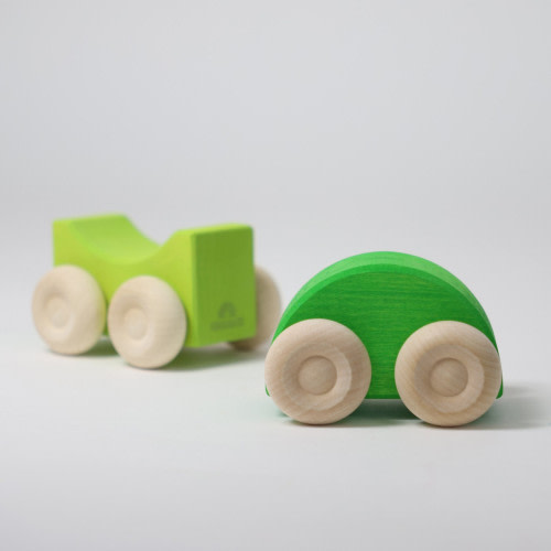 Grimm's Stacking Cars GREEN (2pcs)