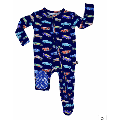 Jackson Cars Zippered Footie