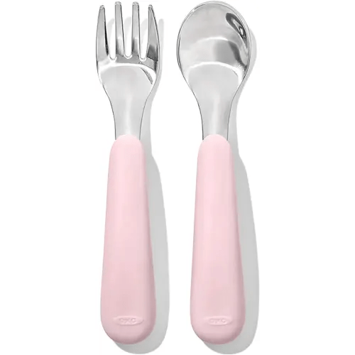OXO Tot Fork and Spoon Set - Blossom