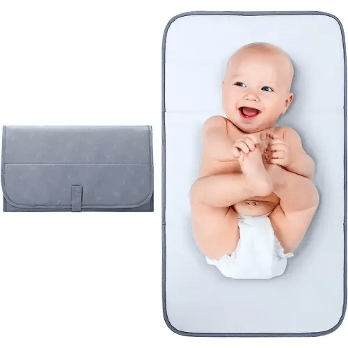Lekebaby Portable Changing Pad, Waterproof Baby Changing Mat, Foldable Travel Diaper Chang Pad, Grey
