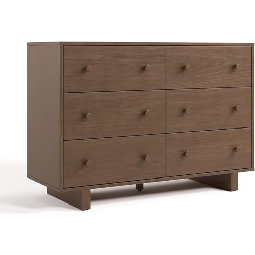 Storkcraft Texas 6 Drawer Dresser (Hazelnut) – GREENGUARD Gold Certified Baby Dresser, Interlocking Drawer System for Nursery & Kids’ Bedroom, Brown Chest for Kids Bedroom, Nursery Storage