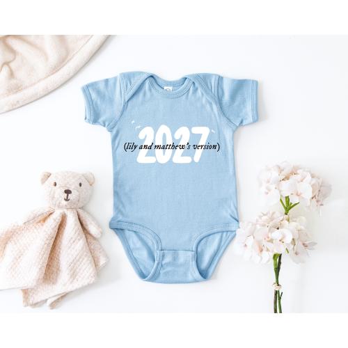 Custom Baby Announcement Bodysuit: Taylor Fan Pregnancy Reveal