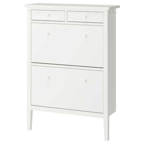 GULLABERG Shoe cabinet with 2 compartments - white 34 5/8x11 3/4x48 "