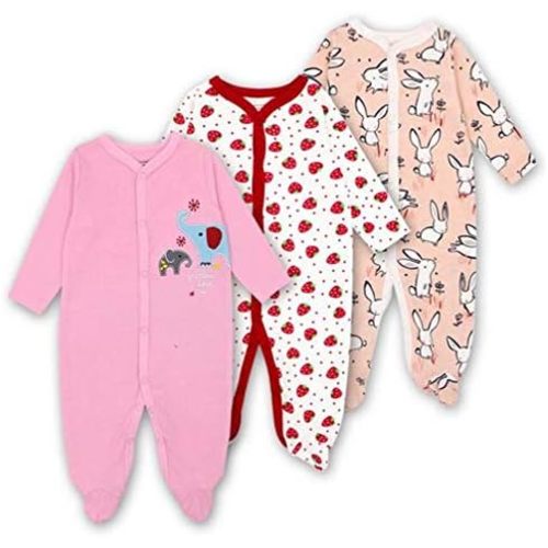 Monvecle Unisex Baby Cotton Multi-Pieces Layette Set Infants Long Sleeve Bodysuits Pants Shirts Gift Set Pack