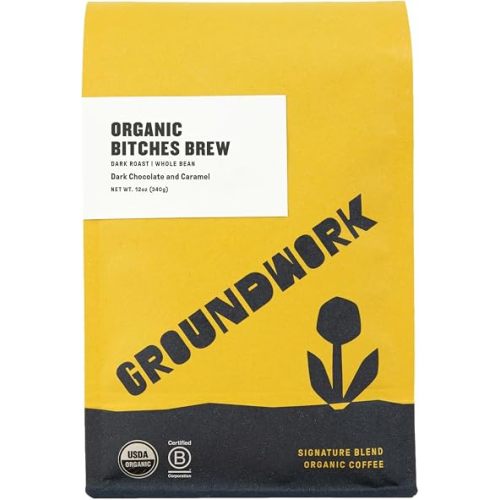 GROUNDWORK Organic B*tches Brew WHOLE BEAN Coffee Dark Roast - 12oz