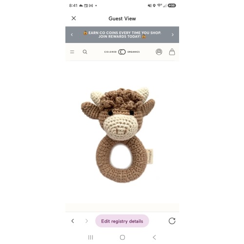 Crochet Highland Cow Rattle