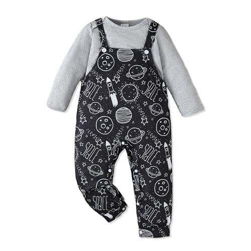 NZRVAWS Newborn Baby Boy Clothes Outfits Infant Stripe Animal Romper Cute Denim Jeans Jumpsuit Overalls 0-18 Months