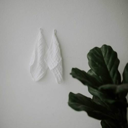 Muslin Cotton Baby Washcloths | 6 Pack - White | Parker Baby Co.