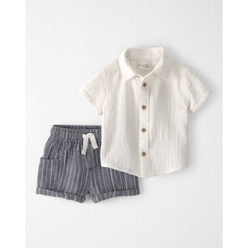 Baby Boy 2-Piece Organic Cotton Gauze Top & Short Set - Little Planet | Carter's