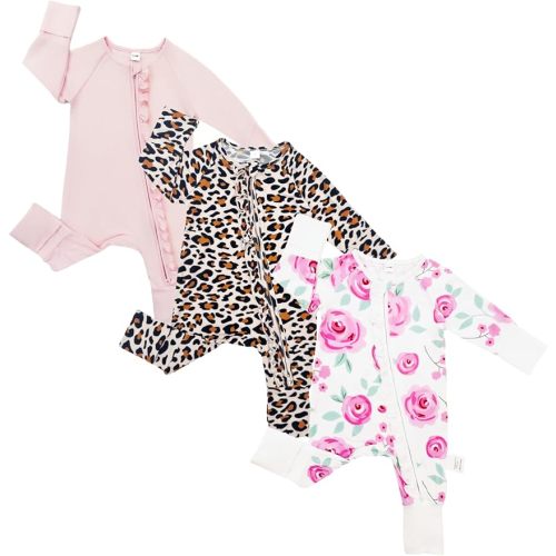 Bow Dream Baby Girl Clothing Footies Bamboo Rayon Baby Girl Clothes Baby Romper Jumpsuit Newborn-24 Months