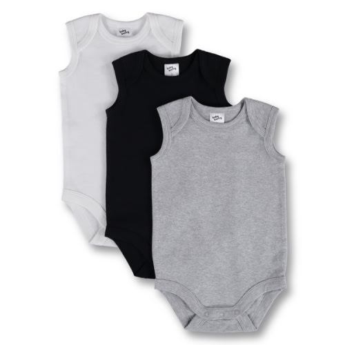 Black Baby 3 Pack Sleeveless Bodysuit | Best&Less™ Online