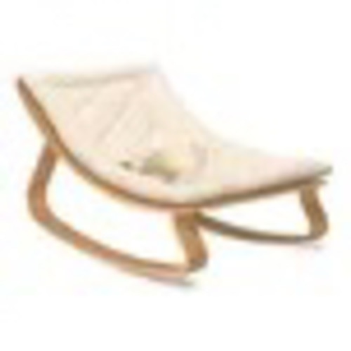 Levo Baby Bouncer - Beech & Ecru Organic Cotton Cushion | Ecru