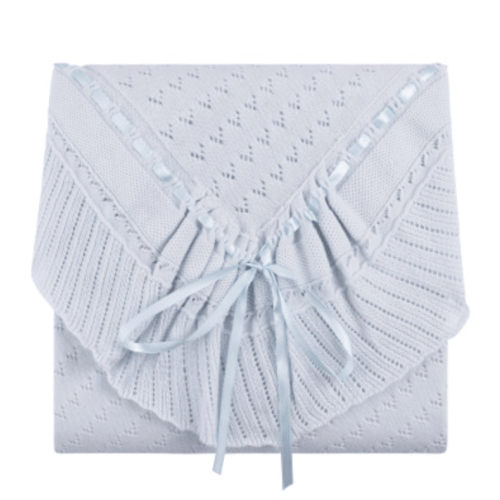 Pointelle Knit Ruffle Blanket | Feltman Brothers