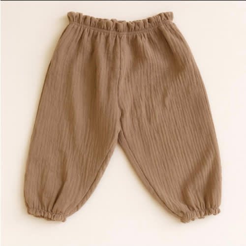 Organic Cotton Muslin Baby Pants, Soft Unisex Bloomers, Boho Toddler Trousers, Gauze Kids Clothing