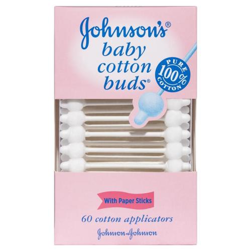 Johnson's Baby Cotton Applicator Buds 60 Pack