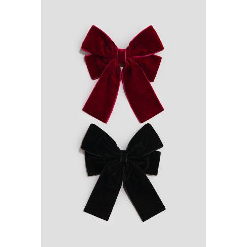 2-PACK VELVET-BOW HAIR CLIPS