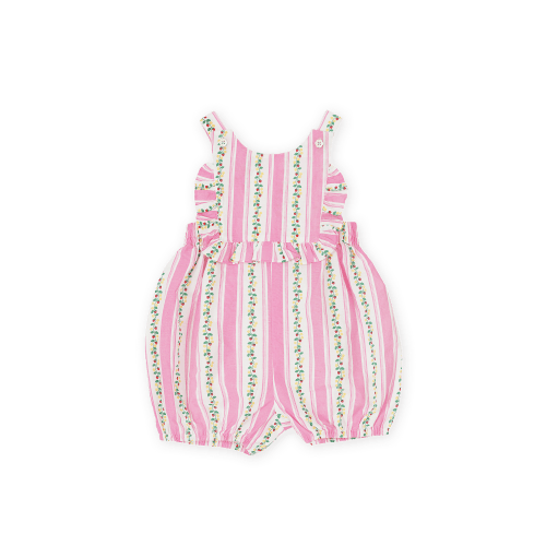 Antique Stripe Strawberry Bubble Romper | Goldie + Ace romper for kids