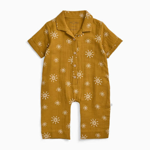 Shop Sunshine Muslin Jumpsuit | MORI US 3-6 months