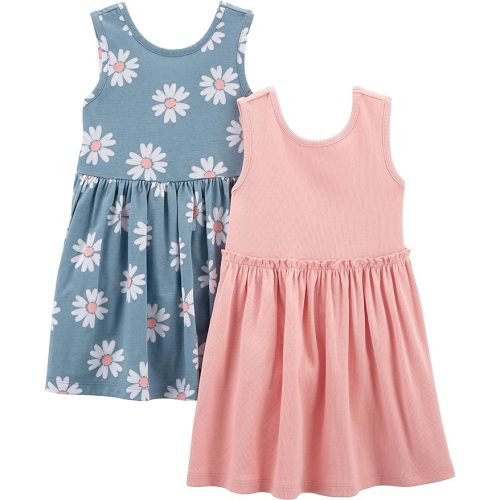 Simple Joys by Carter's Baby Girls Short-sleeve and Sleeveless Dress Sets, Pack of 2
