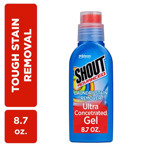 Free Shipping! Shout Stain Remover Gel Brush 8.7 oz, Ultra Concentrated for Tough Stains on Washable Fabrics