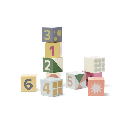 Wooden number cubes 1-10