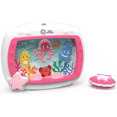Baby Einstein Sea Dreams Soother Musical Crib Toy and Sound Machine, Pink, Newborn and up