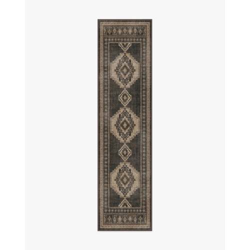 Rayne Charcoal & Tan Rug | Ruggable US
