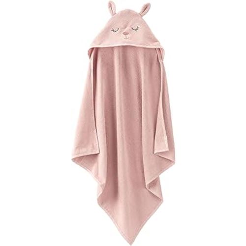 Little Planet by Carter's Baby Organic Cotton Bath Towel, Dusty Rose, OSZ