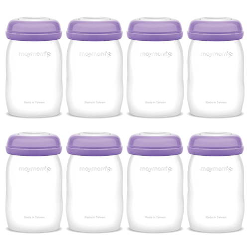 Maymom Widemouth Storage Bottles 5oz/160mL Compatible with Lansinoh Pump, 8 pc