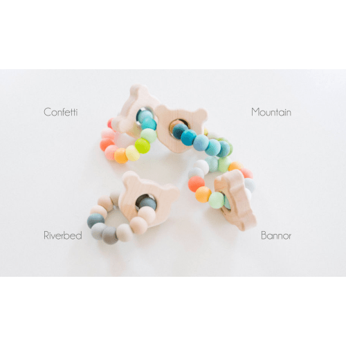 Mini Bear Wooden Baby Teether