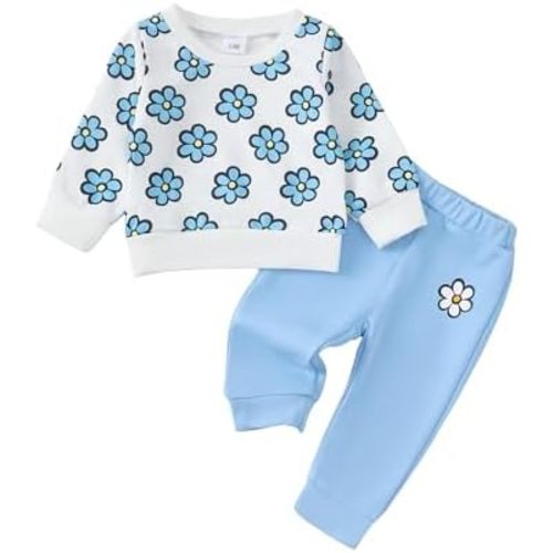 Toddler Baby Girl Clothes Infant Girls Outfits Fall/Winter Sweatsuit Cute Sweatshirts Jogger Pants Girl Clothing Sets