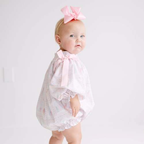 Nativity Geometric & Pearls Smocked Bishop Bubble – Little Bear Smocks