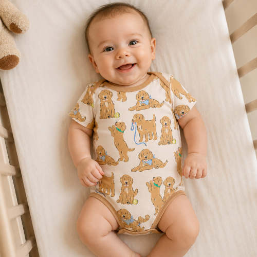 Golden Puppy Playtime Bamboo Bodysuit – Zumbamboo