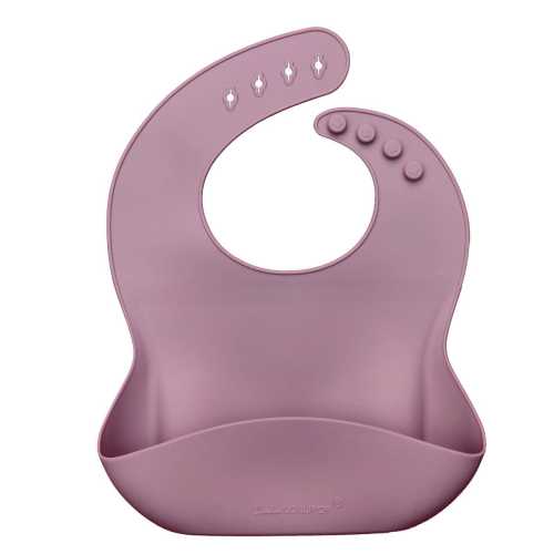 Bavoir en Silicone - Mauve - Loulou Lollipop – CLÉMENT