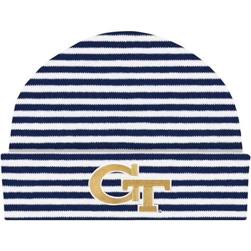 Creative Knitwear College Baby Striped Knit Cap - Team Logo, Multiple Colors for Baby Boys & Girls, (0-3 Months)