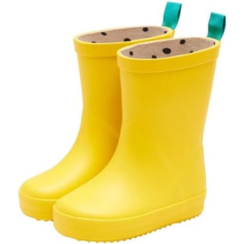 Ten Little Toddler Rain Boots for Girls & Boys, APMA-Approved Kids Rain Boots - Waterproof, Lightweight, Flexible Rubber Toddler Rainboots with Enhanced Traction