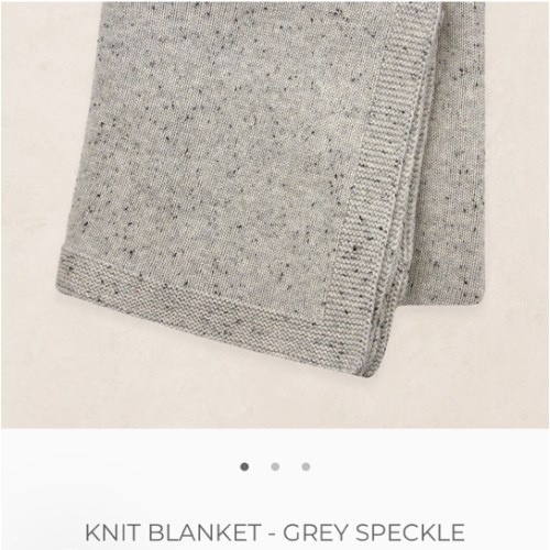 Knit Blanket - Grey Speckle