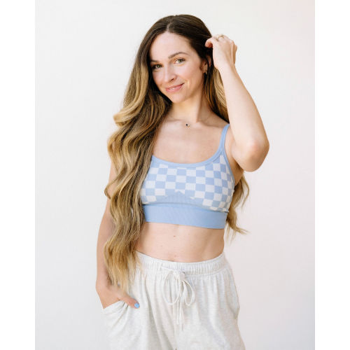 Bluebell Checker Maternity & Nursing Bralette by Dr. Mae