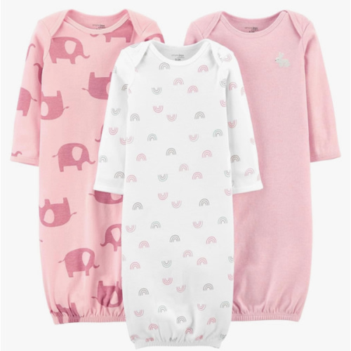 Simple Joys by Carter's Baby Girls' 3-Pack Cotton Sleeper Gown