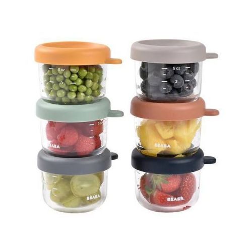 Beaba Glass Baby Food Jars - Sunrise - 5oz/6pk