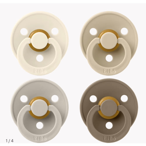 BIBS Colour 4-Pack - Ivory, Sand, Vanilla, Dark Oak Pacifiers – Bibsworld store US