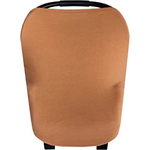 Copper Pearl Multi-Use Cover: Car Seat Covers, Nursing Cover, and Stroller Cover for Sun - Stretchy Fabric, All-Season Use, Stylish Designs, Easy Access for Moms - Camel
