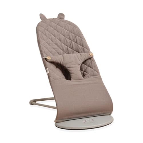 Gembebe Linen Baby Bjorn Bouncer Cover – Compatible with Baby Bjorn Bouncer, 100% Korea-Made Linen, CPSIA Tested, Machine Washable (Cover Only) (Cocoa Linen)