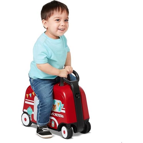 Radio Flyer 3-in-1 Happy Trav'ler Camper, Ride on Toy, Toddler Carry-On Storage, Ages 2-5
