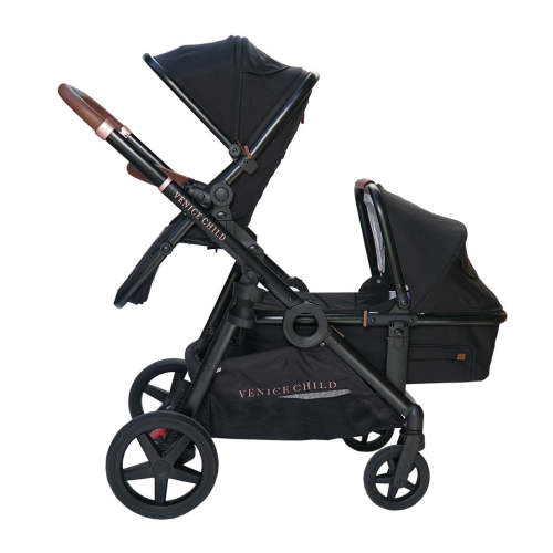 Venice Child Maverick Single To Double Stroller With Bassinet and Toddler Seat | Modern Nursery™