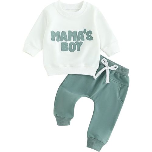 Baby Toddler Boys Fall Winter Outfits Little Dude Letter Printed Long Sleeve Sweatshirts Pants 2Pcs Clothes Set