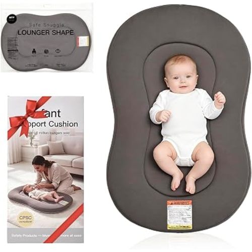 Baby Lounger Curve for Newborn 0-12 Months, Infant Snuggle Lounger Support