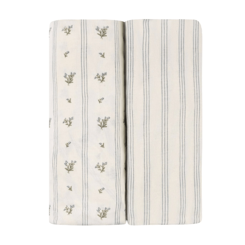 Linear Berry Crib Sheet Set | 100% plush jersey cotton knit – Ely's & Co.