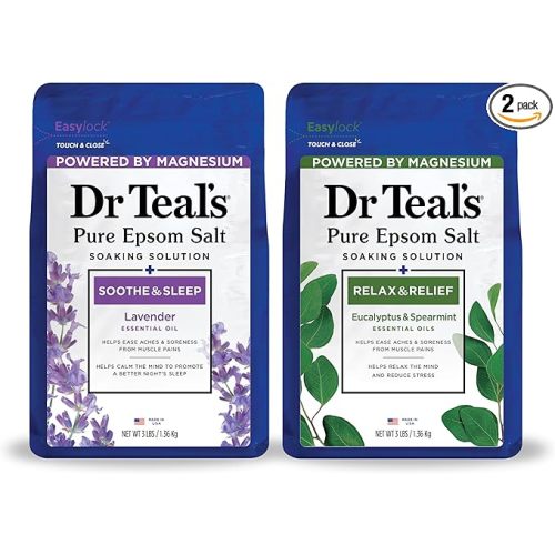 Dr Teal's Pure Epsom Salt, Lavender & Eucalyptus Duo Bundle